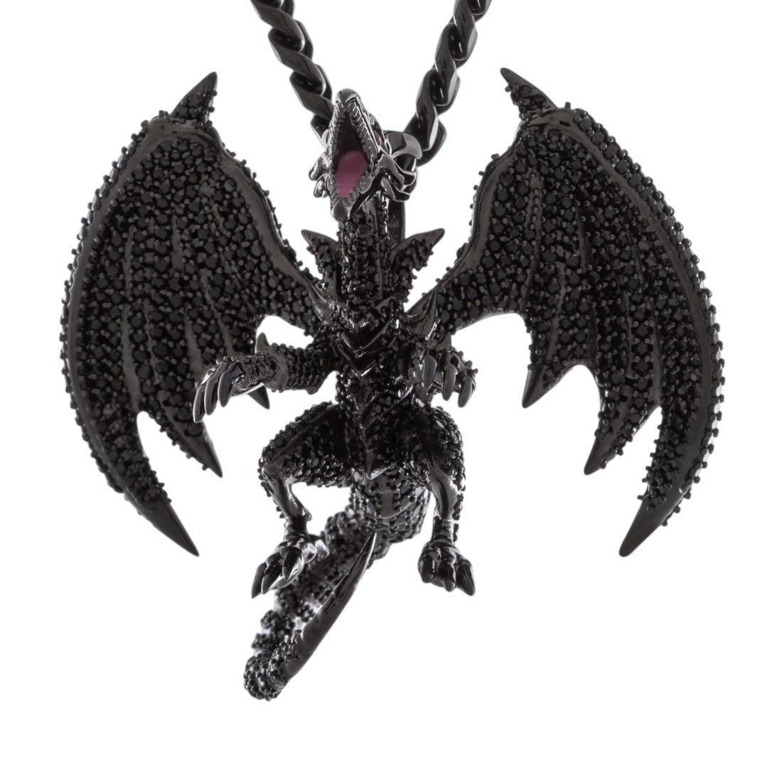 King Ice X Yu-Gi-Oh! Red-Eyed Black Dragon Necklace - BLACK
